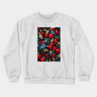 Floral cherry leaves pattern Crewneck Sweatshirt